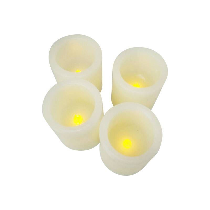 Bougie LED cire (4 u)