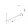 Suspension linéaire LED 40W 120cm 3400lm