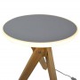 Table lumineuse LED en bois avec plateau en méthacrylate
