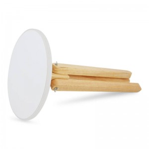 Table lumineuse LED en bois avec plateau en méthacrylate