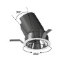 Spot LED encastrable ajustable 12W COB IP54 faible UGR