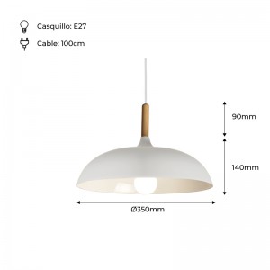 Suspension moderne ronde en bois