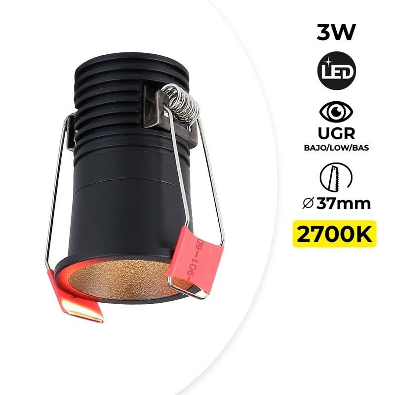 Mini spot LED encastrable 3W DC 12V 3000K Blanc chaud avec Osram Puce -  DIGILAMP