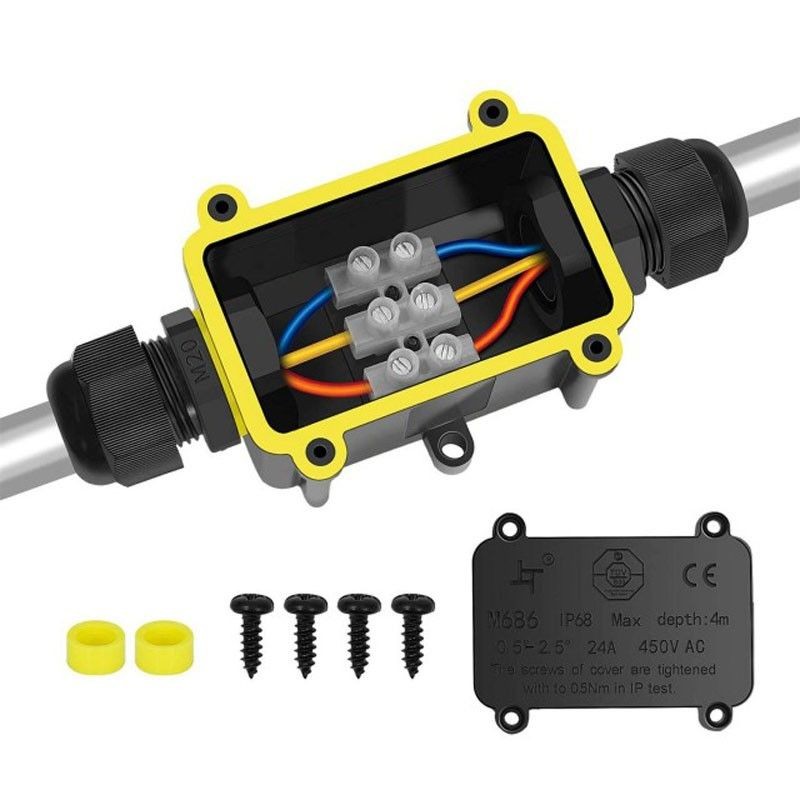 Boîte de jonction étanche IP68 0,5 - 2,5mm² 0,5 - 2,5mm² Boîte de ...