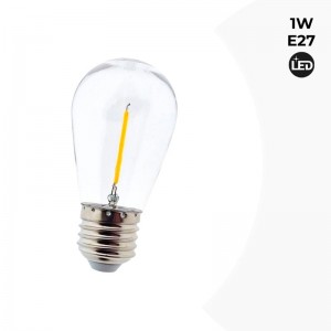 Paris Guinguette - Lot de 5 - Ampoules LED E27 1W IP44 - colorées classique