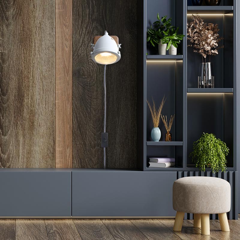 Applique murale avec prise et interrupteur "MOTT"