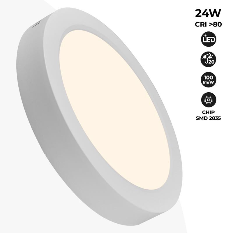 Plafonnier LED en saillie 24W Haute Efficacité