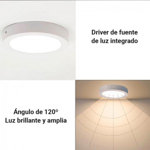 Plafonnier LED en saillie 24W Haute Efficacité