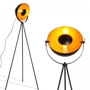 Lampadaire futuriste sur trépied, ampoule RGBW et télécommande //  Inspiration FORTUNY