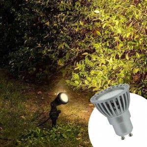 KIT Piquet de jardin + Ampoule GU10 LED 5W en vert