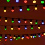 Guirlande LED avec câble noir 10 ampoules LED multicolores - 8 mètres