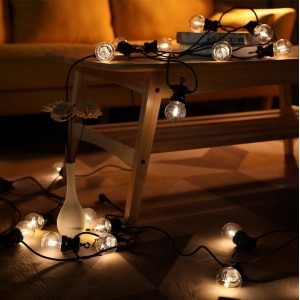 Guirlande lumineuse LED 10 ampoules intégrées - 8 mètres