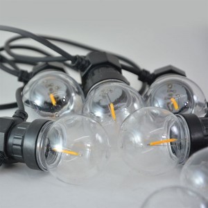 Guirlande solaire LED avec batterie 8 mètres avec 10 ampoules intégrées