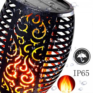 Flambeau solaire LED avec ampoule effet feu