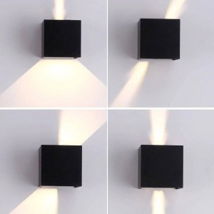 Lot de 4 appliques murales "KURTIN" 6W ouverture lumineuse réglable