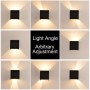 Lot de 4 appliques murales "KURTIN" 6W ouverture lumineuse réglable
