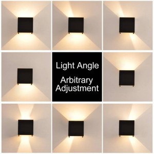 Lot de 4 appliques murales "KURTIN" 6W ouverture lumineuse réglable
