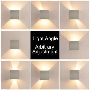Lot de 4 appliques murales "KURTIN" 6W ouverture lumineuse réglable