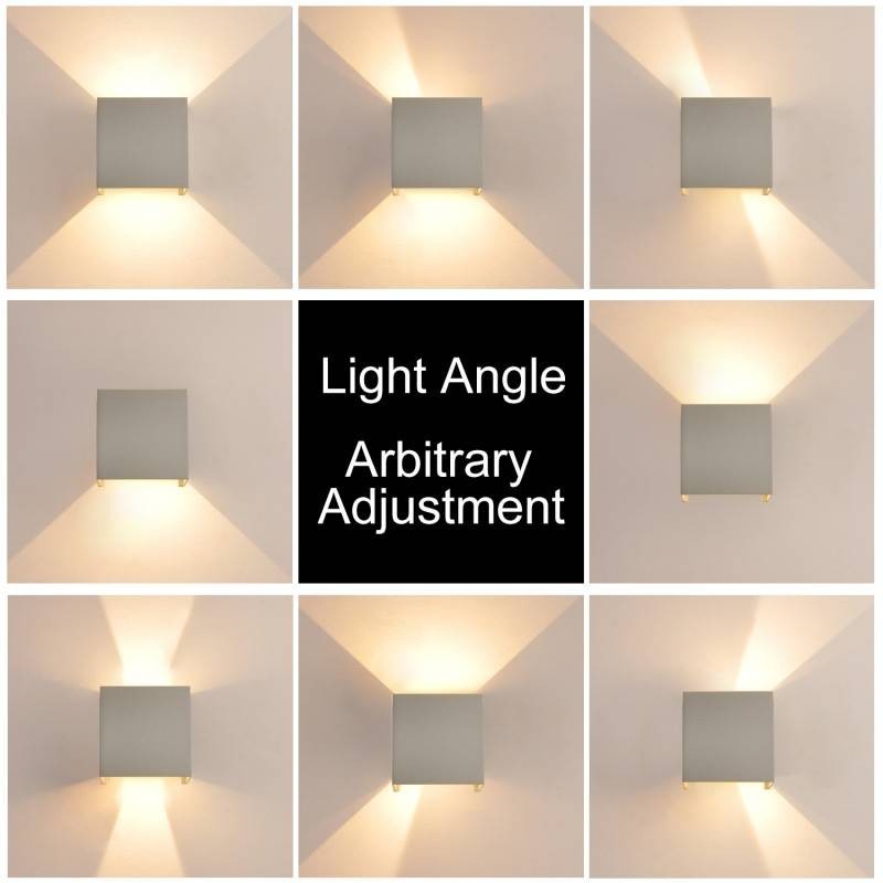 Lot de 4 appliques murales "KURTIN" 6W ouverture lumineuse réglable