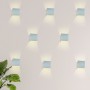 Lot de 8 appliques murales "KURTIN" 6W ouverture lumineuse réglable