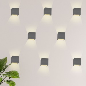 Lot de 8 appliques murales "KURTIN" 6W ouverture lumineuse réglable