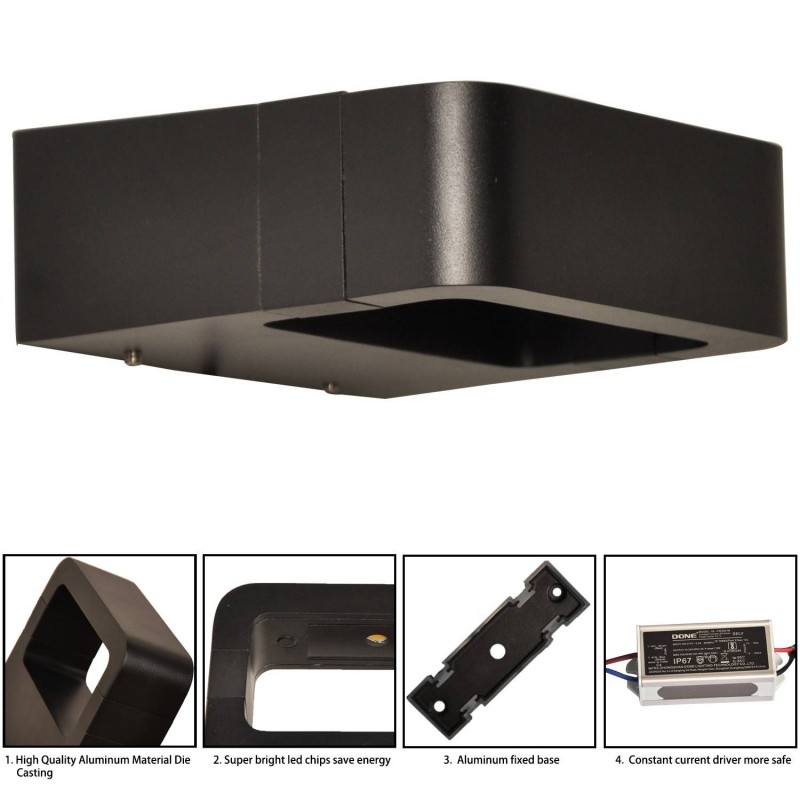 Applique LED murale "Kurrt" 7W IP65 Applique LED murale "Kurrt" 7W IP65