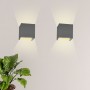 Lot de 2 appliques murales "KURTIN" 6W ouverture lumineuse réglable