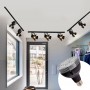 Projecteur LED rail monophasé orientable "CINEMA" E27