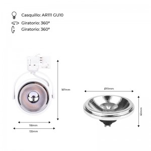 Pack Spot LED + Ampoule LED AR111 GU10