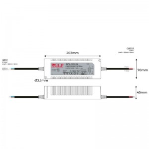 Alimentation LED étanche 12V DC - 120W  - IP67 - GLP