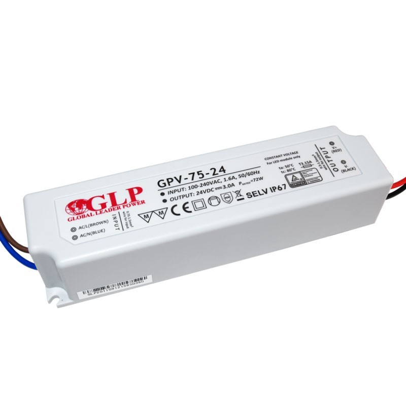 Alimentation LED transformateur 12 volts de 150 watts IP67 à double sortie  75 watts