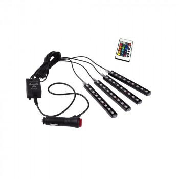 Kit LED pour automobile RGB 12V avec contrôle par télécommande IR