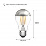 Ampoule LED effet miroir argenté E27 6W