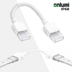 Connecteur étanche pour ruban LED avec câble - 2 pins - ruban de 10 mm - IP68