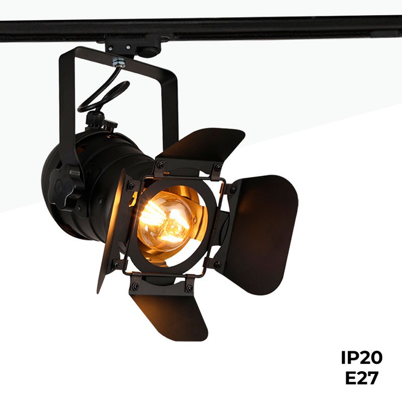 Projecteur LED pour rail monophasé orientable "CINEMA" E27