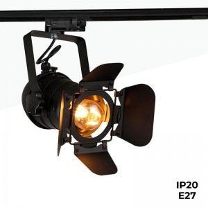 Projecteur LED pour rail triphasé "CINEMA" E27