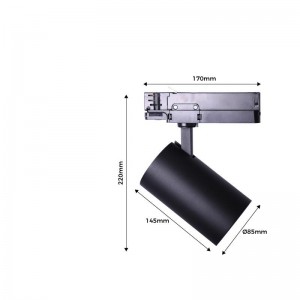 Triac triphasé 36W CCT Dimmable Spot de piste LED 36W CCT Triac Dimmable