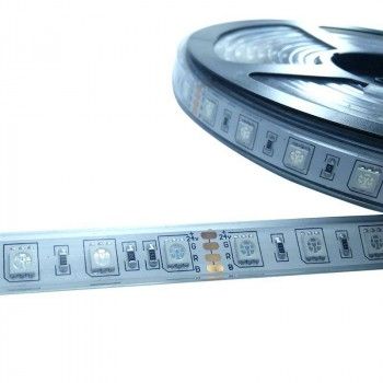 Ruban LED 5M, 24V-DC 72W RGB Plastifié IP67 Ruban LED 5M, 24V-DC 72W RGB Plastifié IP67