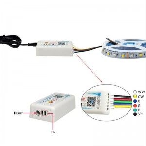 Contrôleur LED WIFI RBG+CCT+SMART 12/24V 5 canaux