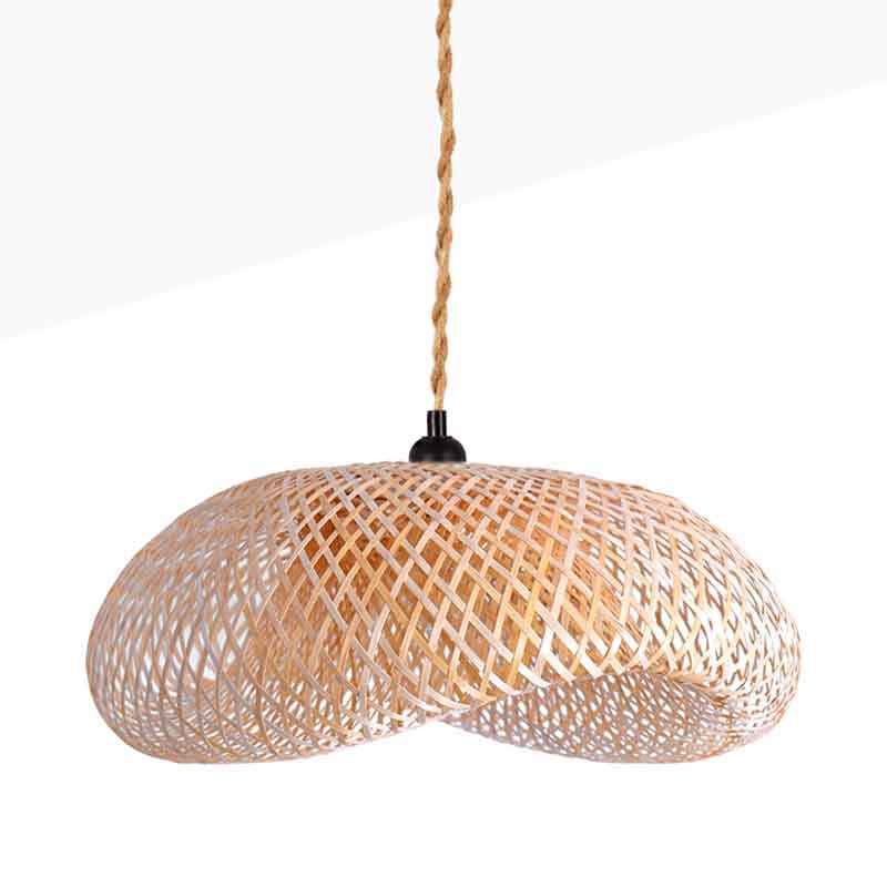 Lampe suspendue en bambou naturelle vimet lite