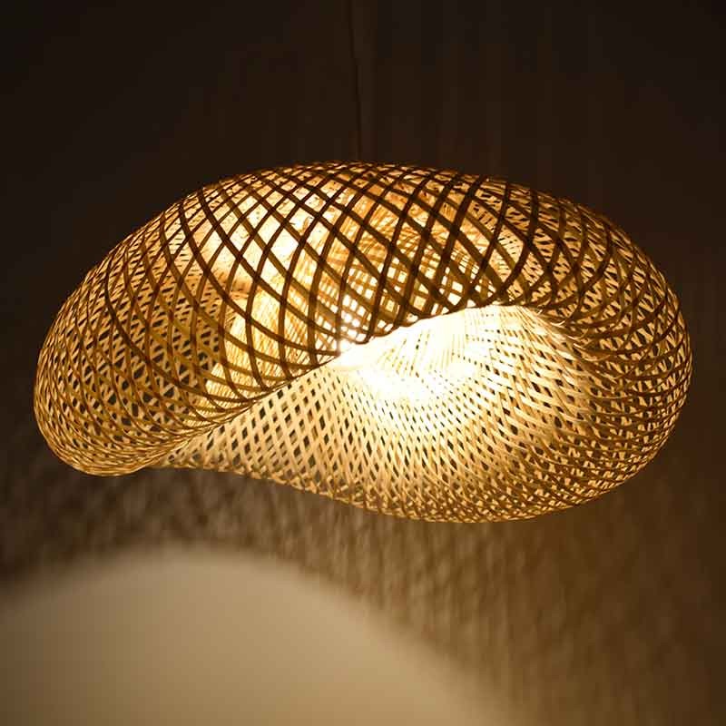 Lampe suspendue en bambou naturelle vimet lite Lampe suspendue en bambou naturelle vimet lite