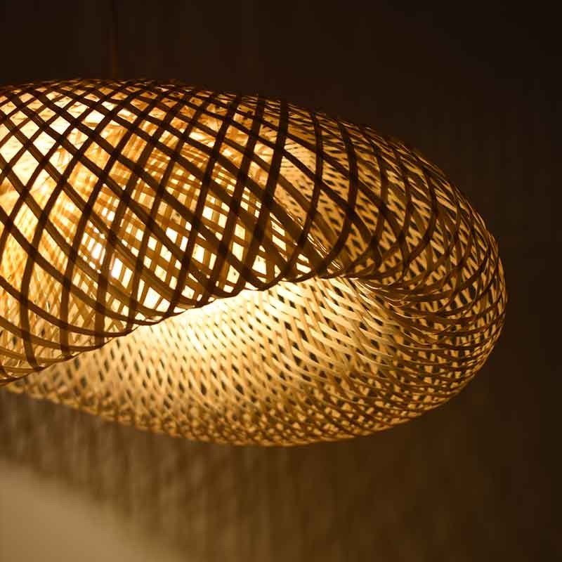 Lampe suspendue en bambou naturelle vimet lite Lampe suspendue en bambou naturelle vimet lite