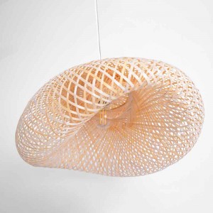 Lampe suspendue en bambou naturelle vimet lite