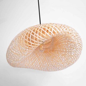 Lampe suspendue en bambou naturelle vimet lite