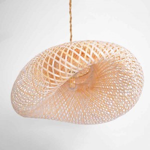 Lampe suspendue en bambou naturelle vimet lite