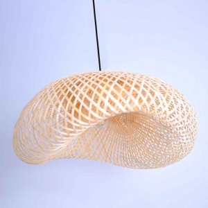 Lampe suspendue en bambou naturelle vimet lite