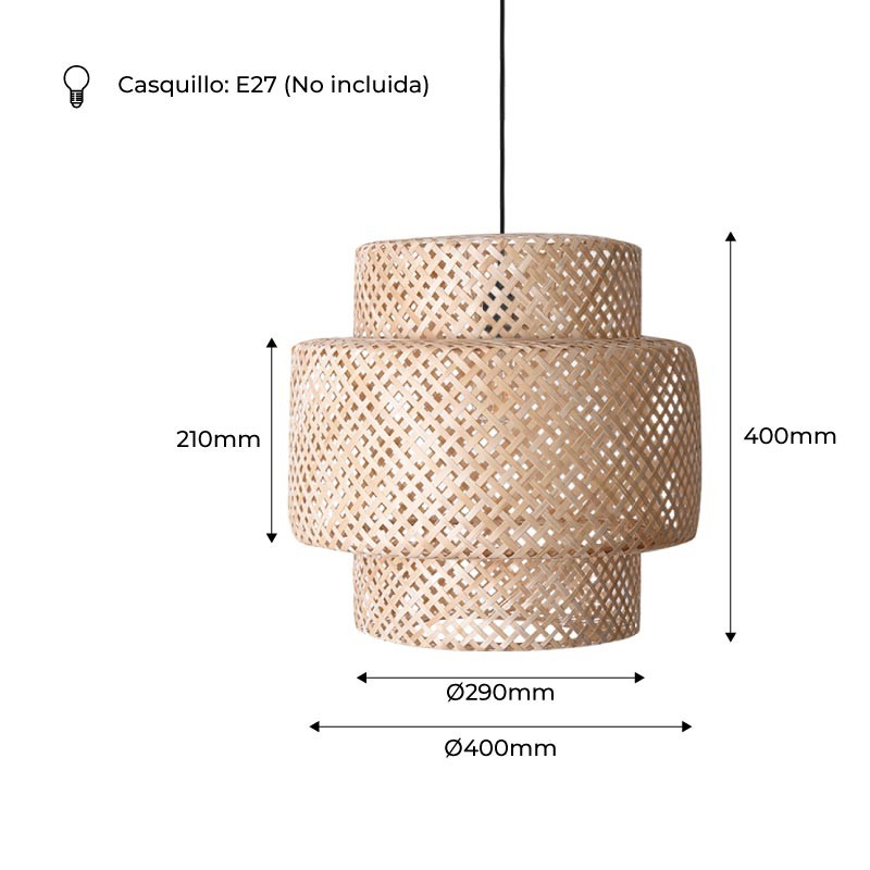 Suspension en Bambou Naturel "Onna" Suspension en Bambou Naturel "Onna"