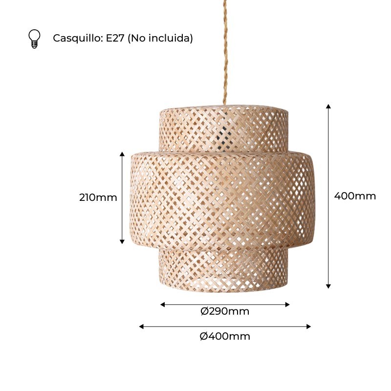 Suspension en Bambou Naturel "Onna" Suspension en Bambou Naturel "Onna"