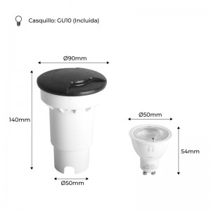 FUMAGALLI CECI 90 2L GU10 3.5W LED spot encastré pour installation au sol