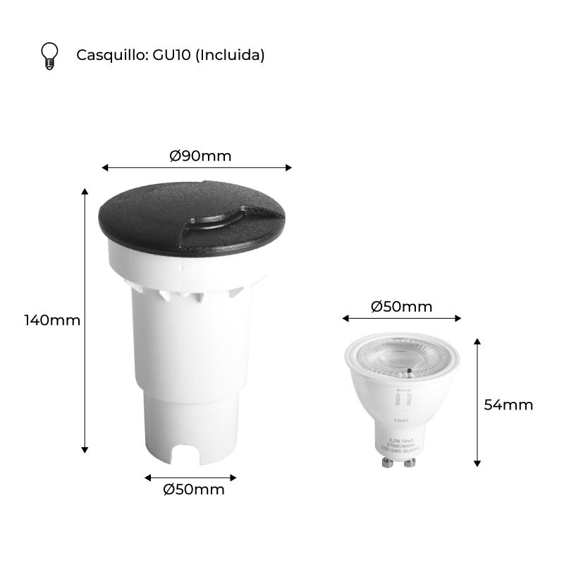 FUMAGALLI CECI 90 2L GU10 3.5W LED spot encastré pour installation au sol FUMAGALLI CECI 90 2L GU10 3.5W LED spot encastré pour installation au sol